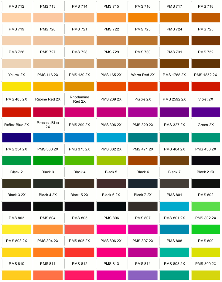 Pantone Cmyk Color Chart Pdf Oxfilecloud