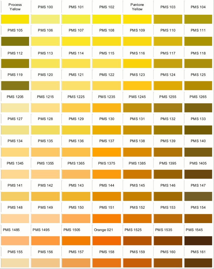 Chart pms matching 6+ Pantone