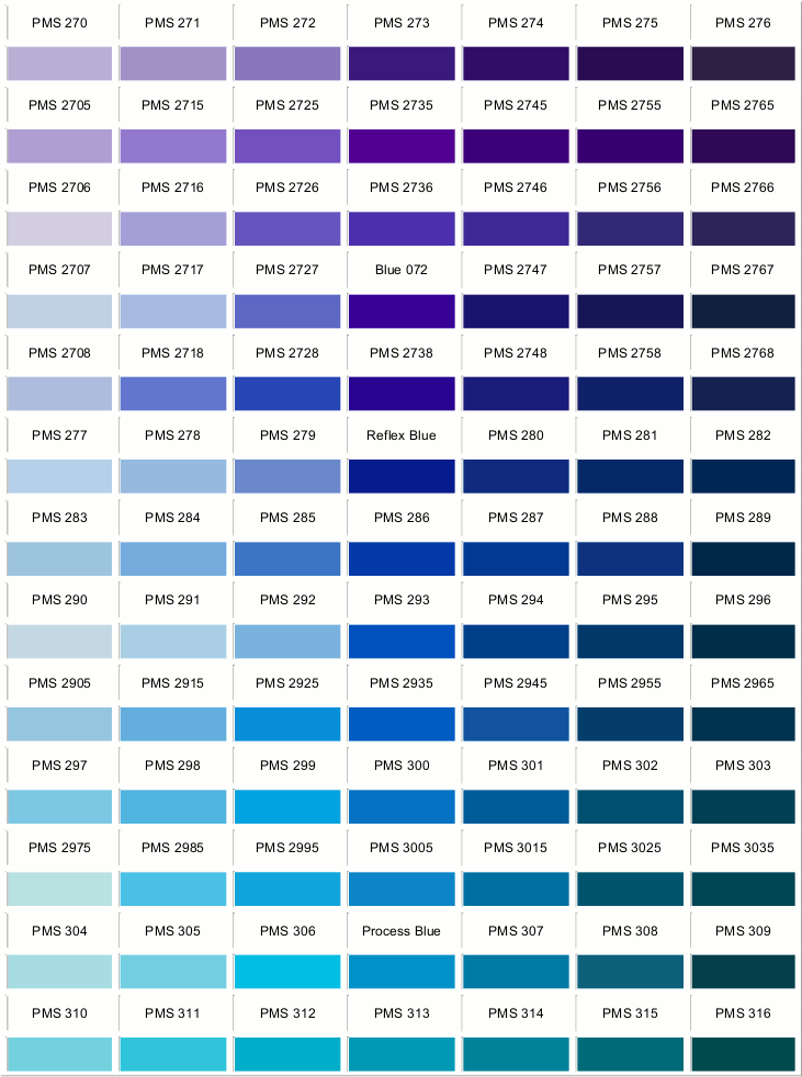 Pms Color Code Chart
